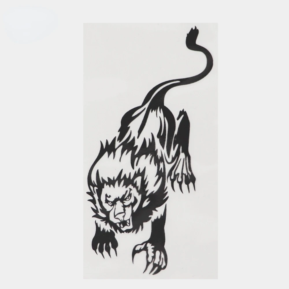

Personality 9.1CM×17.5CM Amusing Lion Black/Silver Bumper Decal Car Sticker