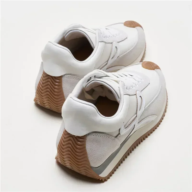 Женские кожаные повседневные кроссовки на платформе Forrest Gump Ins Fashion