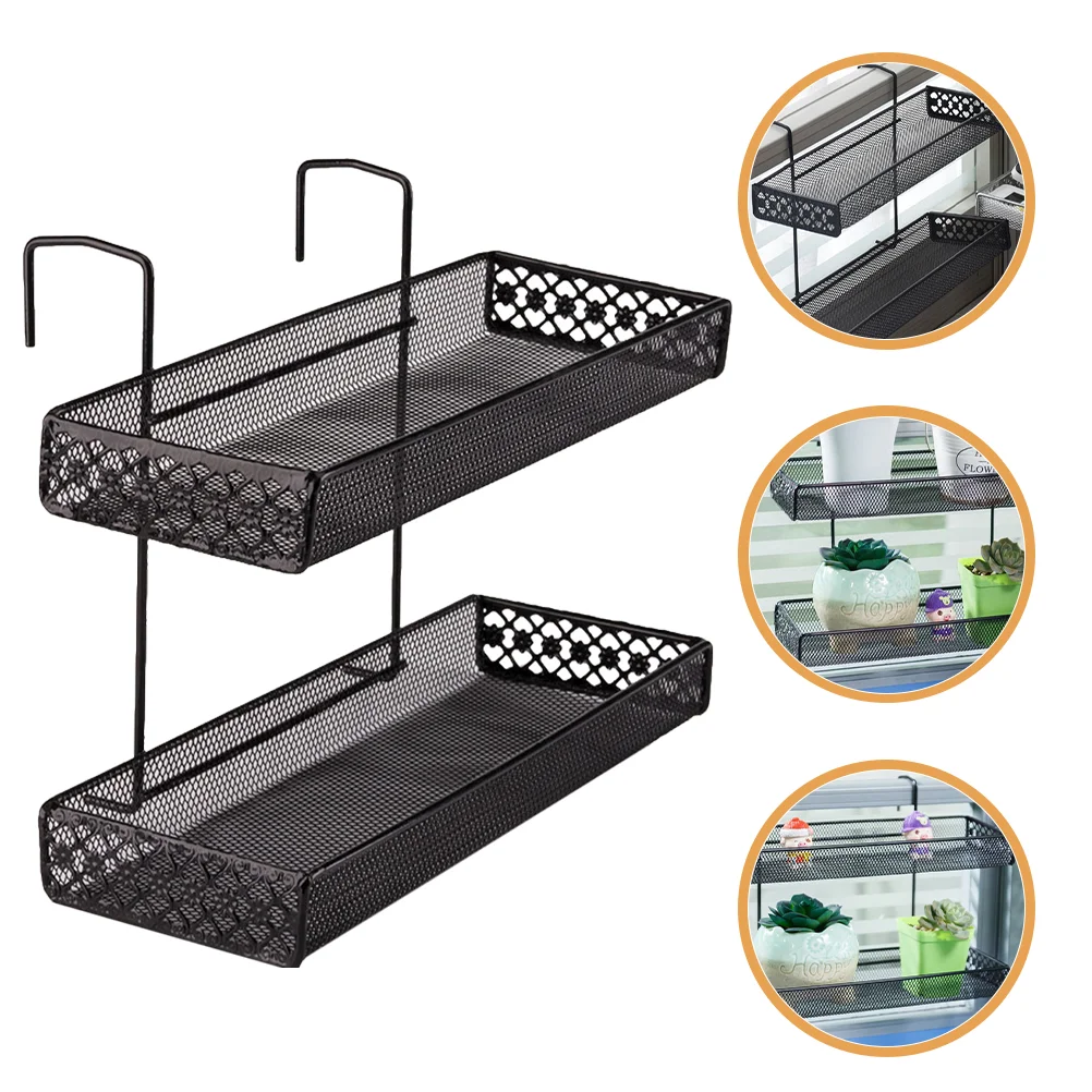 

Подвесная полка для растений, дверная полка для хранения, плантатор для рельсов из углеродистой стали, плантаторы для ограждений, корзина, п...