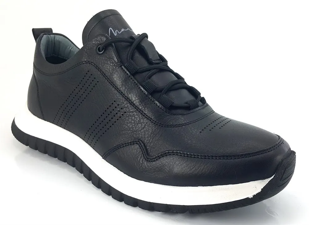 

2022 Trend New Season Model 100 Leather Shoes With Personalized and Casual Black Marcomen 15189 22YA Casual Male shoes