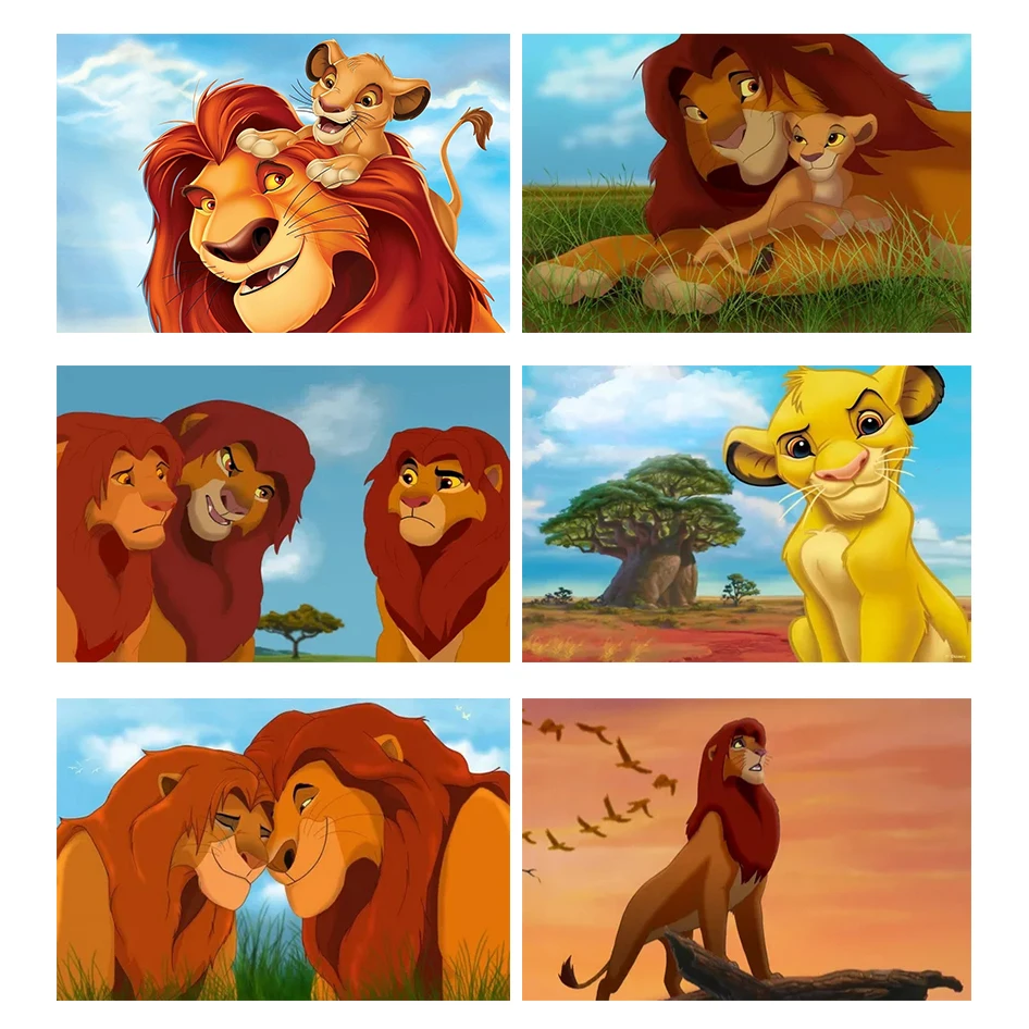 

Алмазная 5D живопись «сделай сам», квадратная вышивка льва, король Симба, алмазная вышивка, вышивка крестиком, детский подарок, домашний деко...