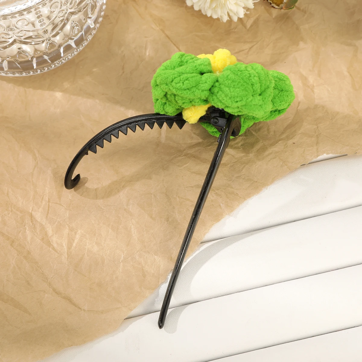 Шерстяные заколки для волос с цветком женщин большая заколка в стиле ретро