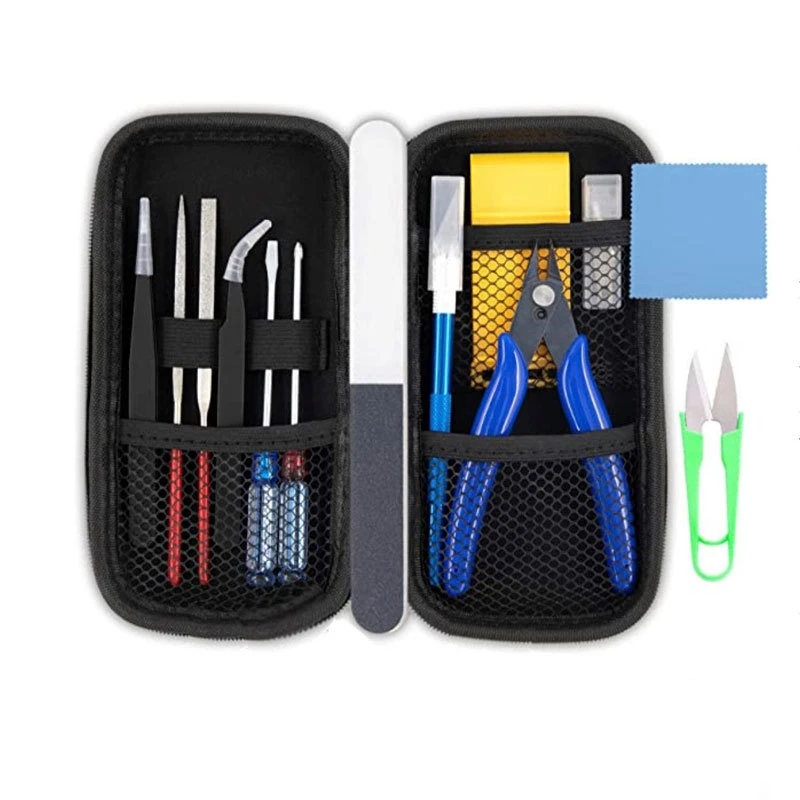

15 PCS Model Tools Kit Gundam Modeler Basic Tools Hobby Building Tools Kit for Buildings Cars Airplanes Model Assemble