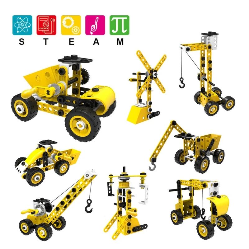 

Intellectual Assembly Car, 1 Set DIY Construction Vehicle Toy, Nut Engineering Vehicles for for Kids Boys
