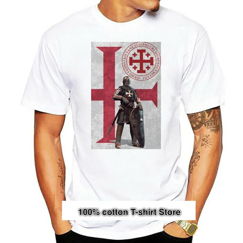 

Camiseta de caballero templario Ordo, camisa blanca de algodón, estampada, nueva