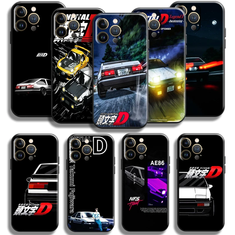 

Initial D For Apple iPhone 13 12 11 Pro Max Mini X XR XS Max SE 5 5s 6 6S 7 8 Plus Phone Case Funda Back Silicone Cover Soft