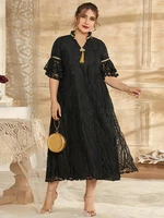 toleen women plus size maxi dresses large 2022 summer luxury casual elegant abaya long muslim turkey evening party robe clothing