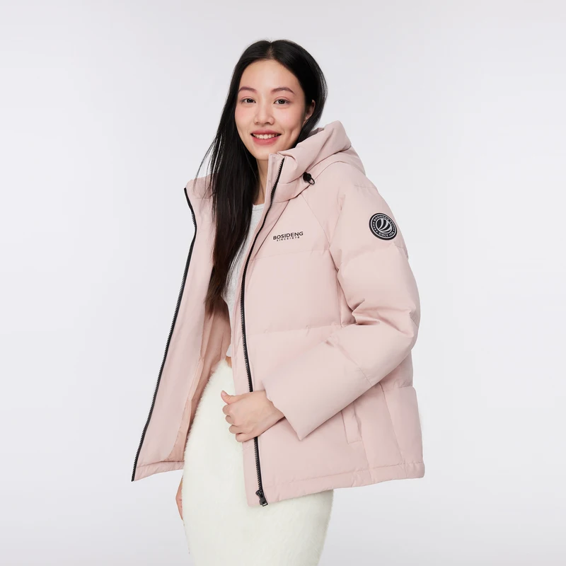 

BOSIDENG 2023 new winter down jacket women hooded jacket thicken warm coat casual warm outwear 680+ FP B20145112E