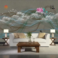 creative chinese style ink landscape cloud smoke wallpaper for bedroom living room tv background wall custom 3d photo murals