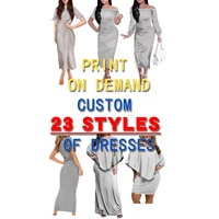 custom dress print on demand sexy girls cartoon image design women party uniforms matching clothes customized diy dropshipping