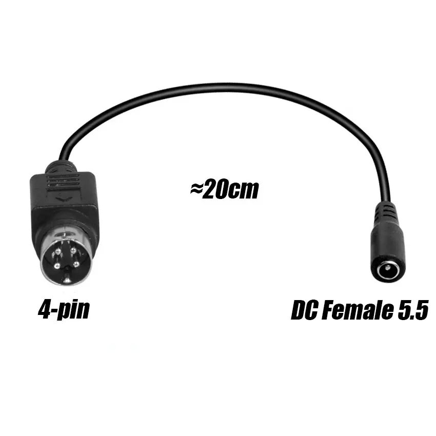 

Розетка 5,5*2,5 мм к штекеру 3-контактный/4-контактный кабель для SATO TG-5011-19V-ES просто 4-контактный кабель для ТВ ЖК VCR источник питания