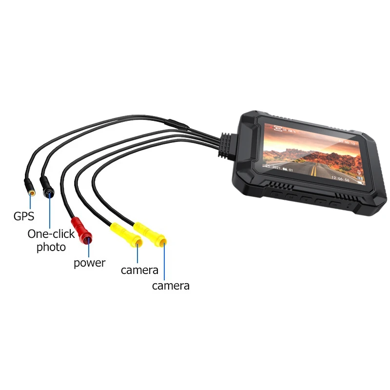 DVR мотоциклетная камера GPS WIFI rbike Dash Cam 2 канала 1080P Moto Bike Dashcam черный ящик для