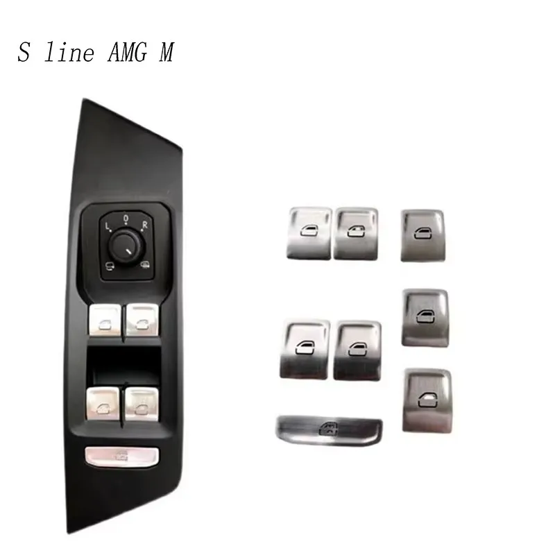 

Для Volkswagen VW Passat B8 Arteon CC Touran 2019-2023 подлокотник двери автомобиля из нержавеющей стали, кнопки переключателя окна, панель, накладка