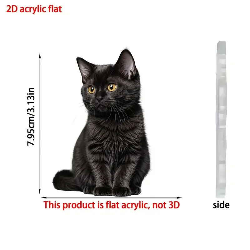 

2D акриловый плюшевый черно-белый кот, маленькая декоративная подвеска для украшения зеркала заднего вида автомобиля, подвеска для любителей домашних животных