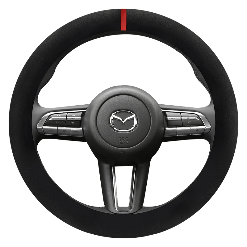 

Короткая зимняя плюшевая накладка на руль для Mazda 6/3 Axela CX5 Atenza CX4 CX30, аксессуары для интерьера автомобиля