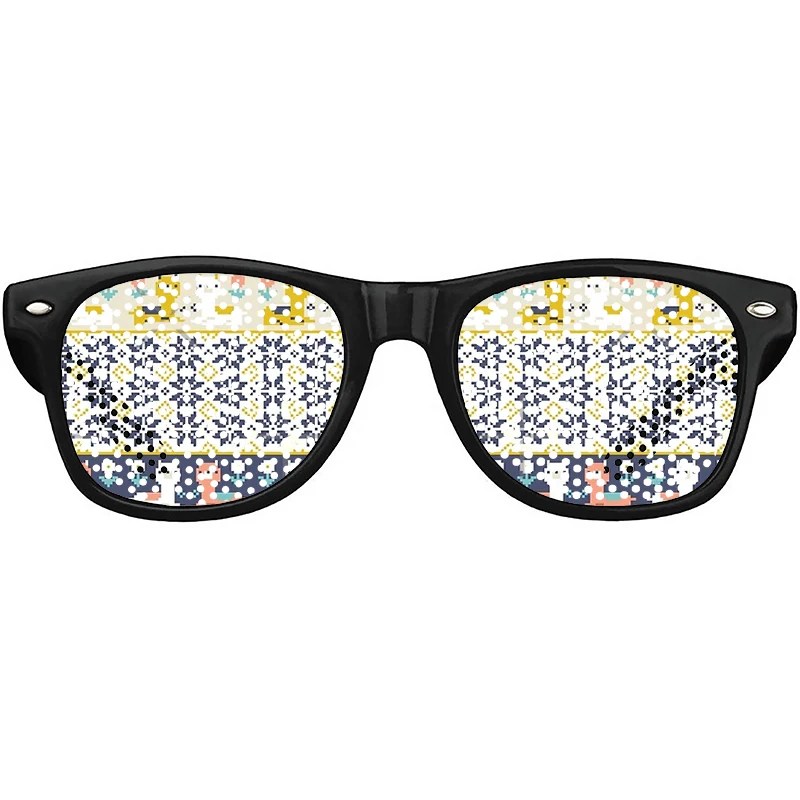 

Alpaca Christmas Sweater Funny Glasses team bride Holiday Glasses sunglasses girls Birthday women Party men Beach Eyeglasses