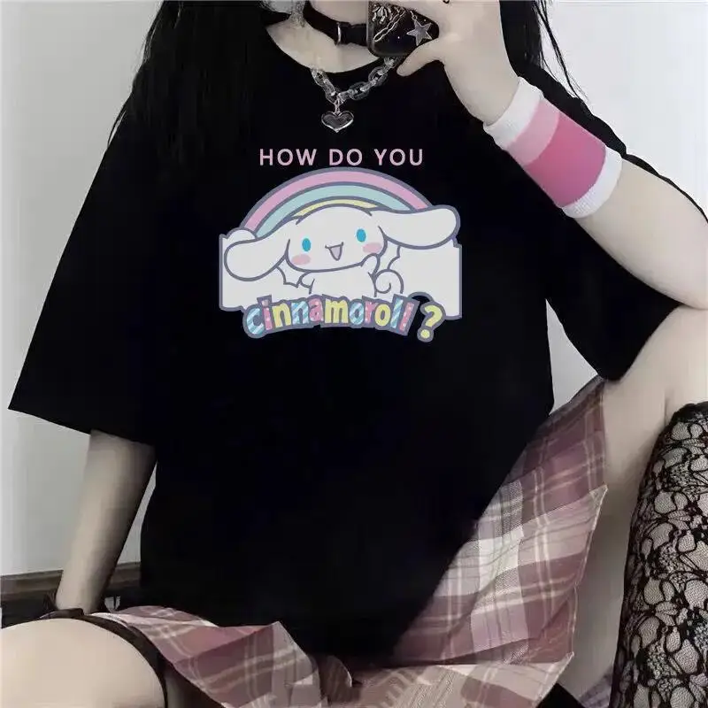 

Sanrio Short-sleeved T-shirt Yugui Dog Printed Top Women's 2022 Summer New Student Clothes Clothing Women