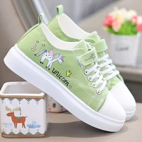 children canvas shoes summer autumn students flat sneakers cute unicorn girls casual shoes outside kids sneakers girls footwear