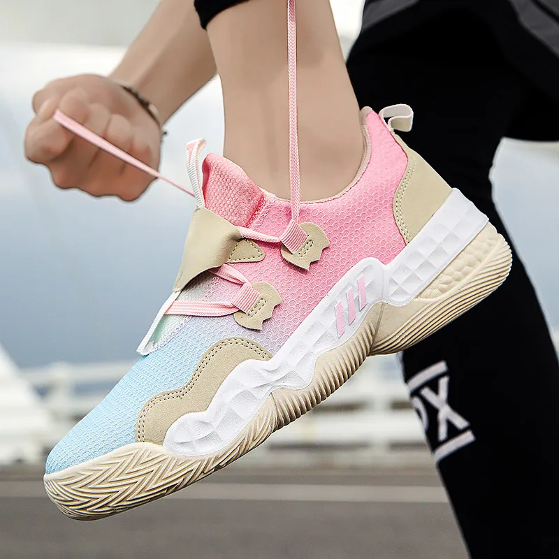 High Quality Mesh Platform Men's Basketball Shoes Anti-skid Wear Resistance Fitness Shoes Men Breathable Men Basketball Sneakers