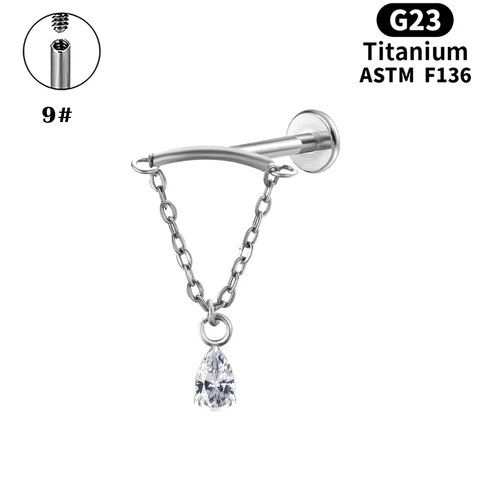 Титановый гвоздь для губ Zircon