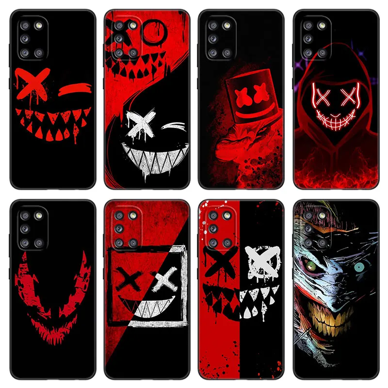 Deadly Evil Smile Phone Case For Samsung Galaxy A01 A03 Core A02 A10 A20 S A11 A20E A30 A40 A41 A5 2017 A6 A8 Plus A7 2018 Cover