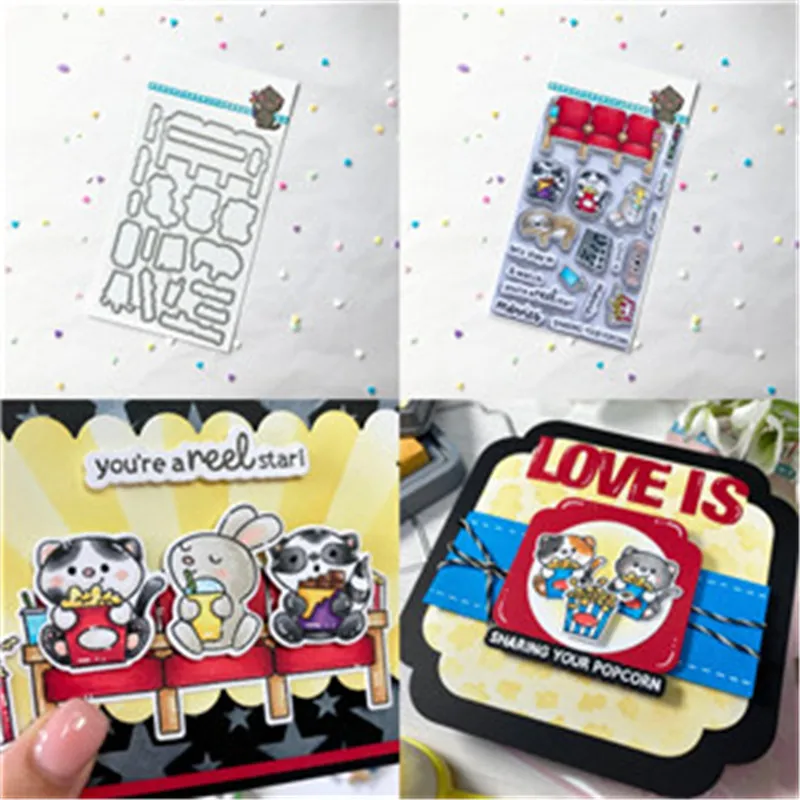 

Sofa Metal Cutting Dies And Clear Stamps For DIY Animal Scrapbook Greeting Cards Embossing Decorative Diary 2023 New Arrival