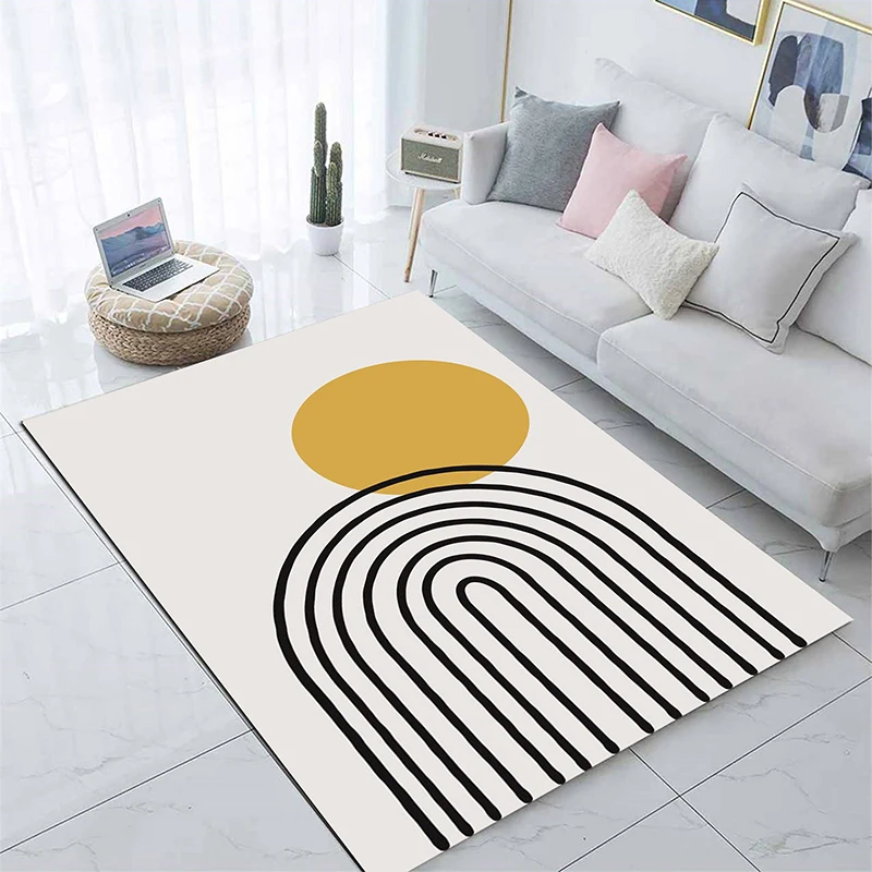 

Abstract Art Area Rug Minimalist Carpet for Living Room Non-slip Rugs for Bedrooms Aesthetic Room Decor Doormat for Entrance