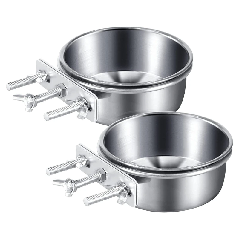 

Кормушка для птиц, чашка для кормления, винтовая кормушка для попугаев из нержавеющей стали, кормушка для клетки