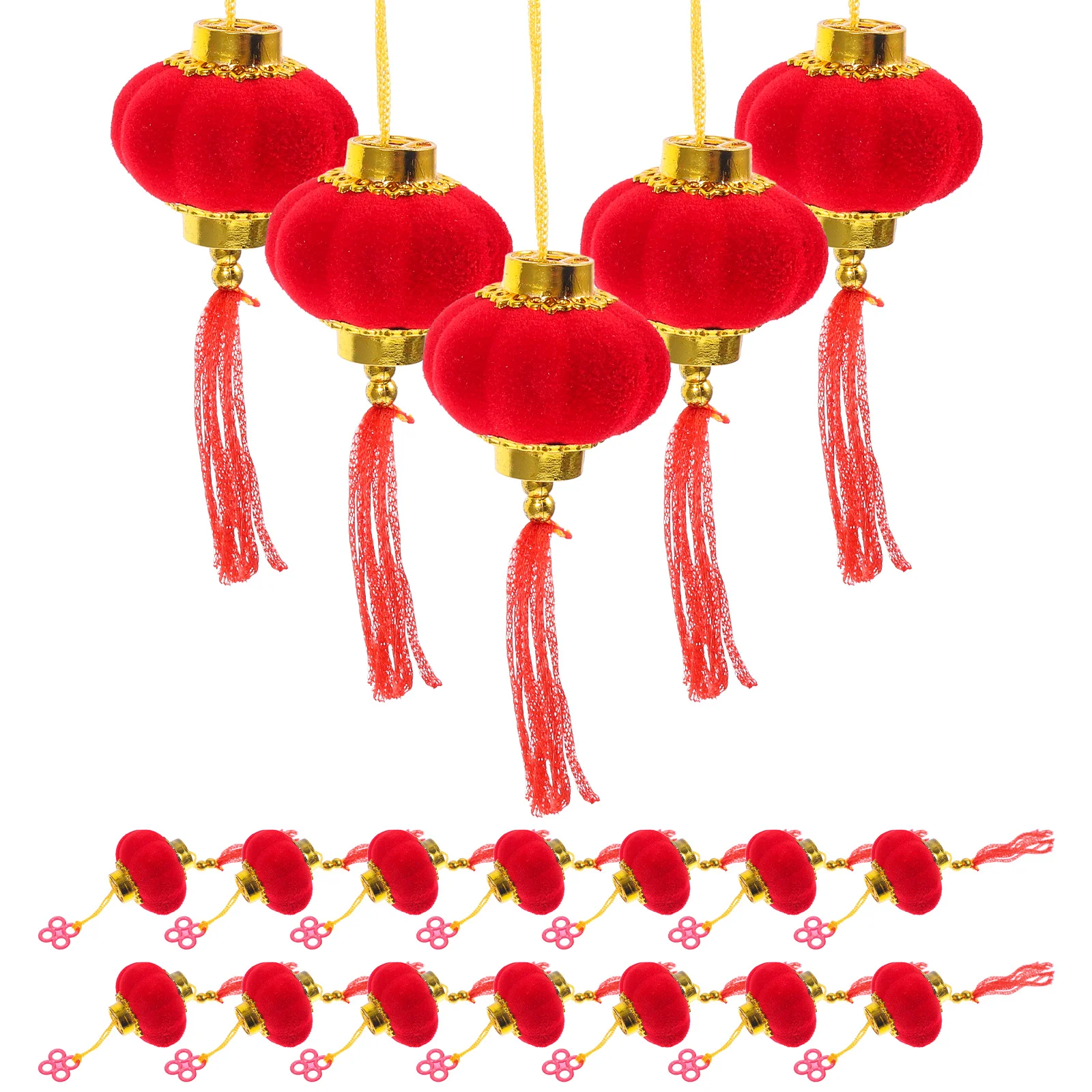 

30pcs Reusable Red Hanging Lanterns Traditional Lantern for Party