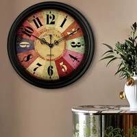 Retro Vintage Wall Clock Europe Style Living Room Silent Wall Clocks Kitchen Watch Wall Relojes Room Decoration Accessories