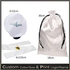 Новинка, Шелковый Атласный пакет для наращивания волос, упаковочная пленка для волос, повязка на голову, Чепчики, сумка для париков с логотипом на заказ, 18x30x40 см