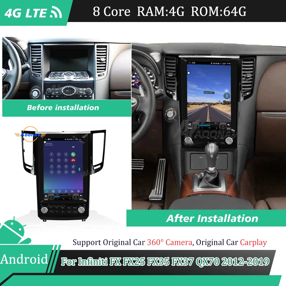 

Автомагнитола 2 Din Android для Infiniti FX FX25 FX35 FX37 QX70 2012-2019 мультимедийный плеер GPS навигация Сенсорный экран