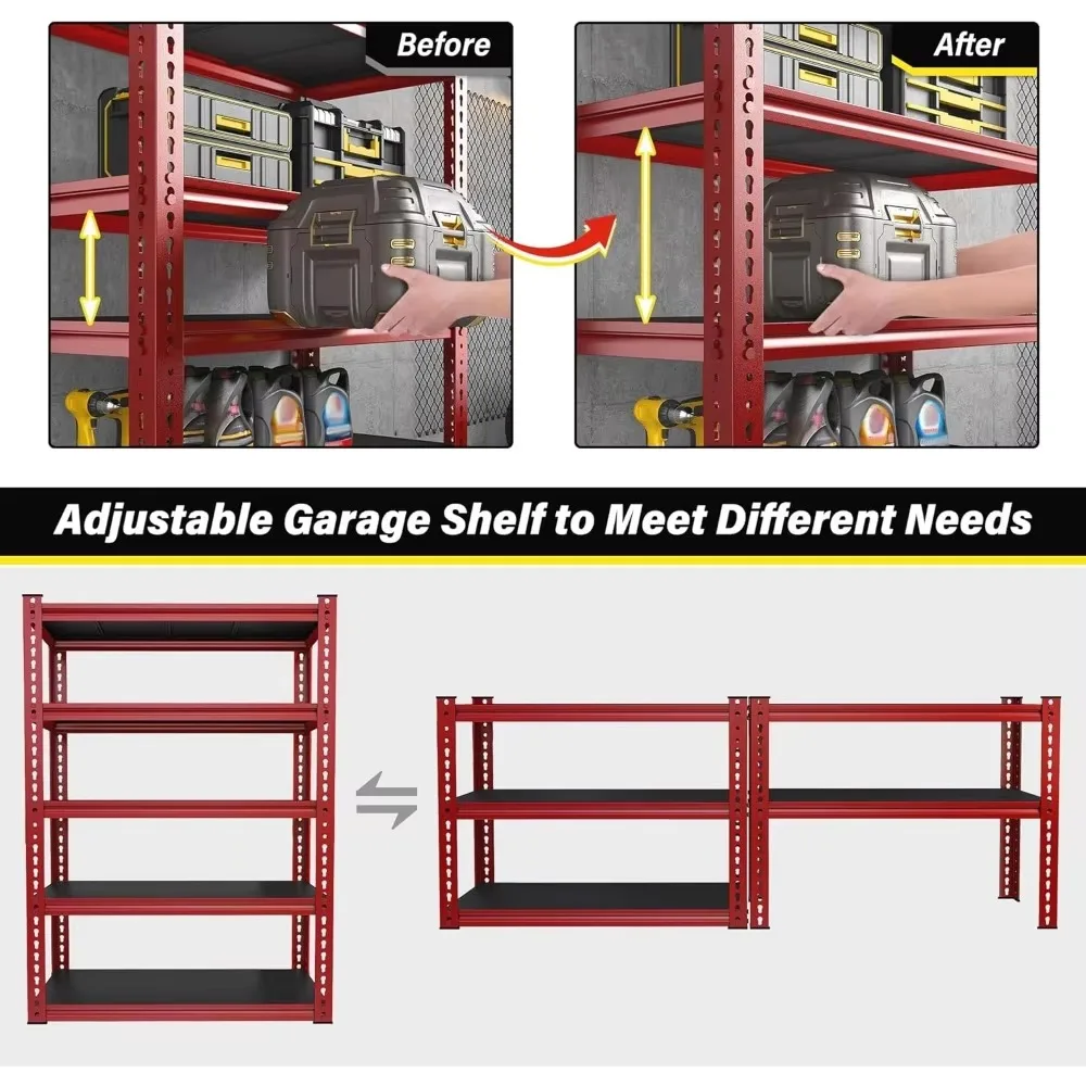 Гаражные стеллажи высотой 72 дюйма полки для хранения прочные металлические