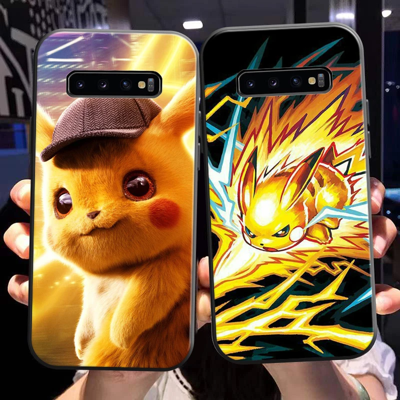 

Anime Pokemon Pikachu For Samsung Galaxy S10 S10 Plus S10E S10 Lite S10 5G Phone Case Coque Liquid Silicon Silicone Cover