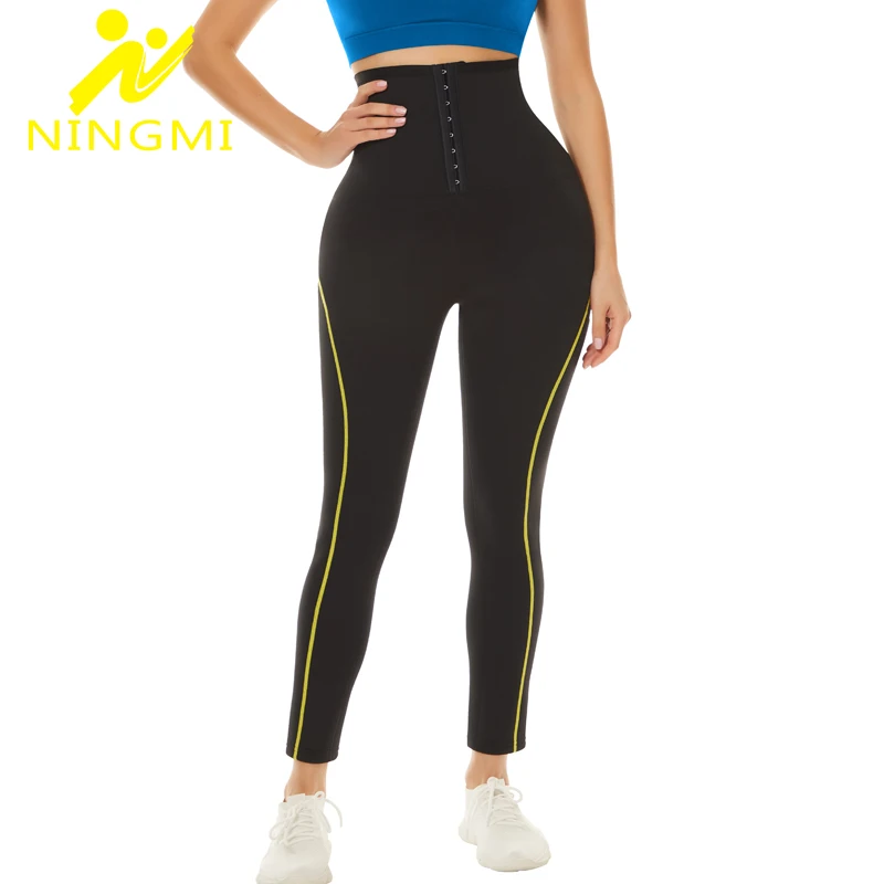 

NINGMI Hot Slimming Pants Women Waist Trainer Body Shaper Sport Pant Sauna Sweat Shapers Neoprene Fitness Gym Workout Leggings