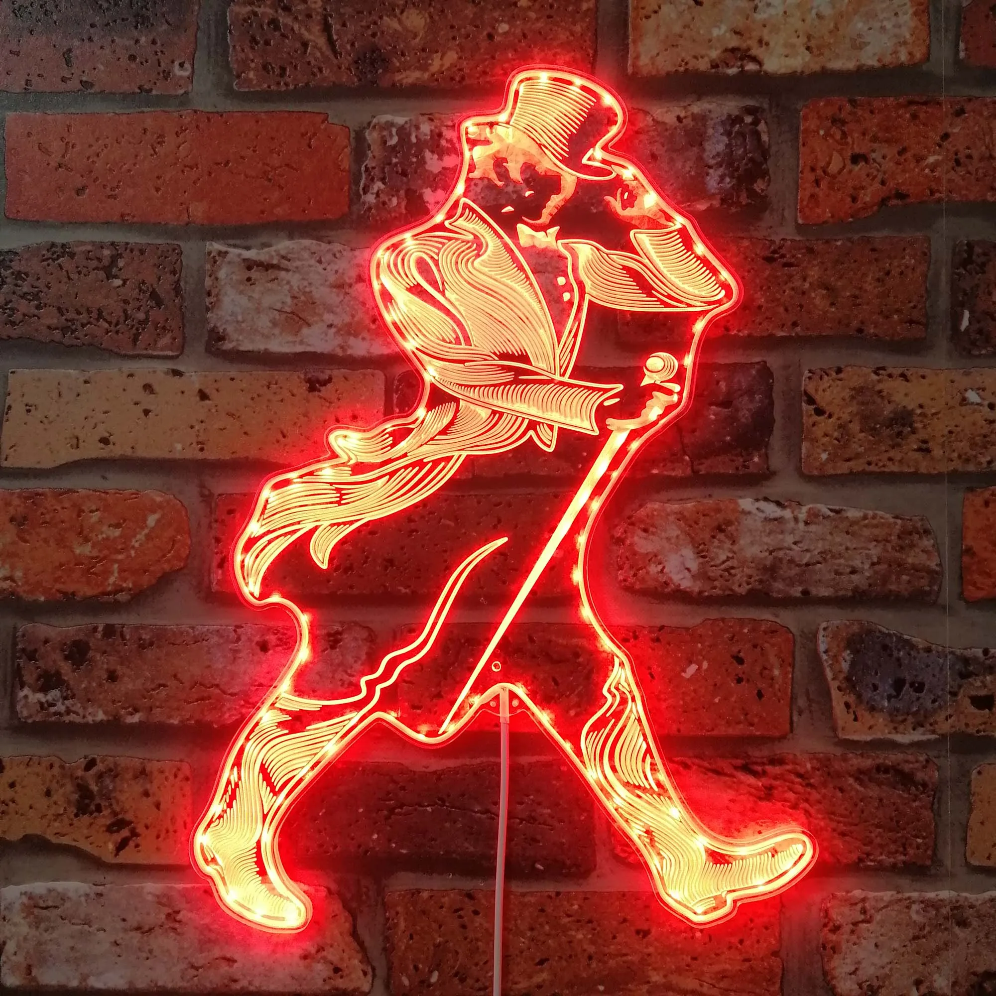 Whisky Walker Home Bar Johnnie Neon RGB Lit Светодиодный знак