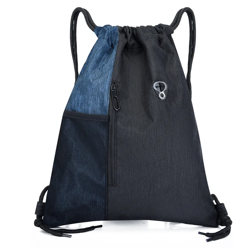 Drawstring Shoulder Bag Casual Shoulder Backpack Men And Women Sports Travel Bag Drawstring Bag Student Backpack Splicing Bag