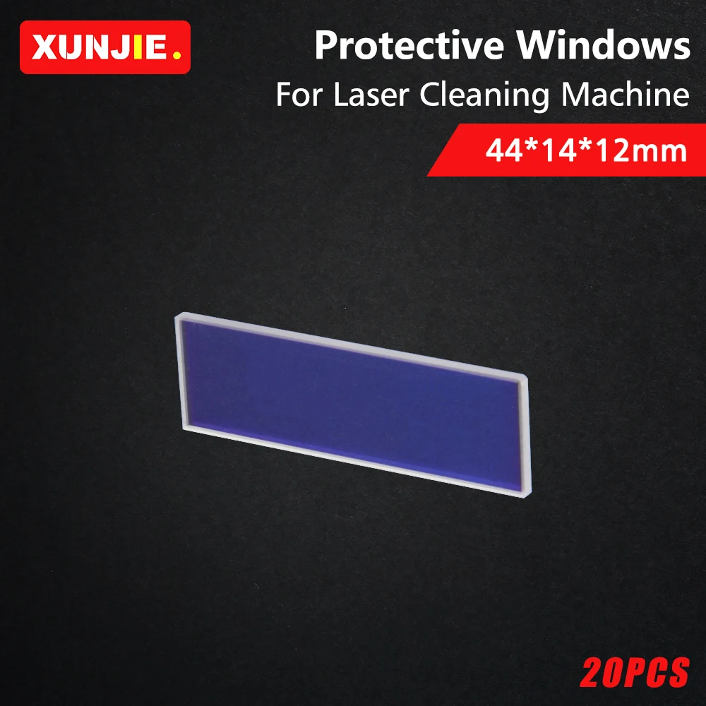 

XUNJIE 20Pcs/Lot Protective Windows 44*14*12mm Fiber Laser Lens Protection mirror For Fiber Laser Cleaning Machine