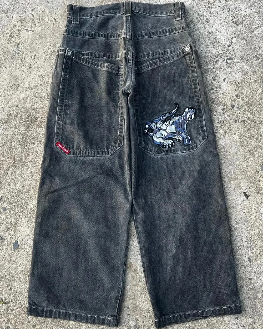 

Streetwear Jeans Y2k Hip Hop Cartoon Graphic Print Vintage Baggy Jeans Black Pants Men Women High Waist Wide Leg Trousers