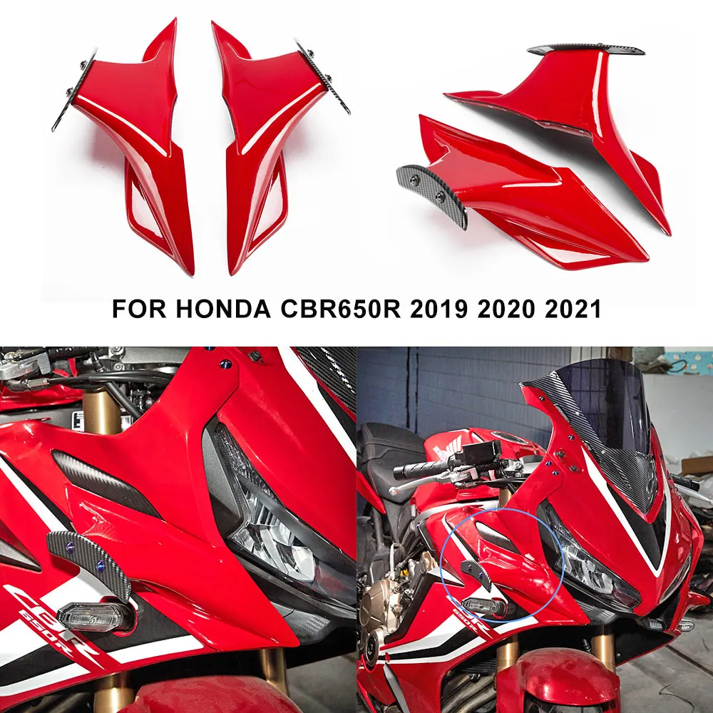

Обтекатели крыльев мотоцикла, Защитная крышка с аэродинамической искусственной фиксацией крыльев для Honda CBR650R CBR 650R 2019-2022