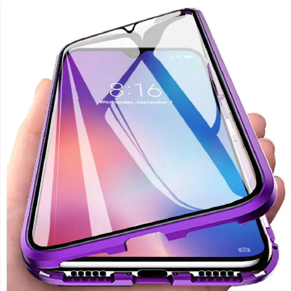 Чехол-бампер для Samsung Galaxy M31 металлический со стеклом магнитный противоударный |