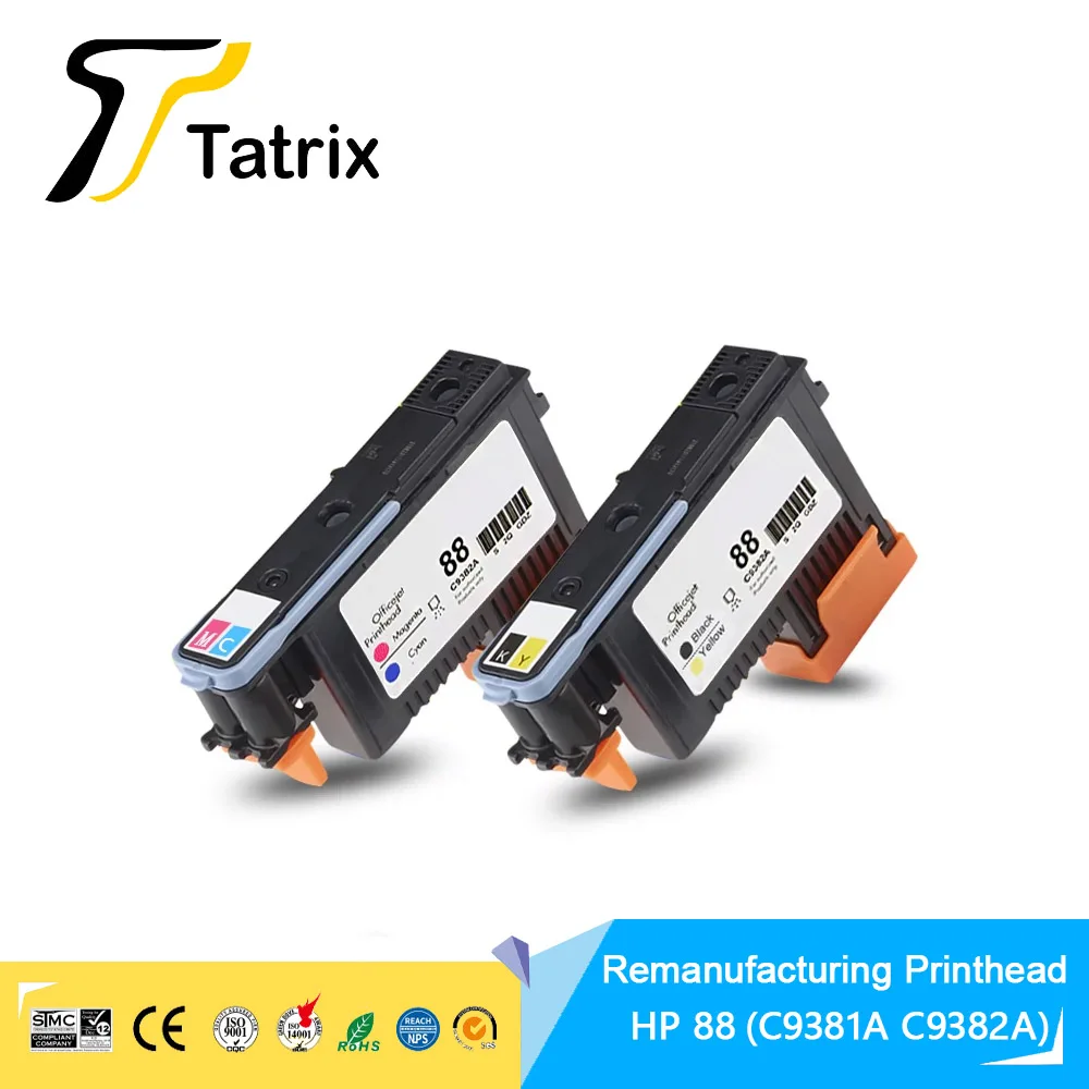 Печатающая головка Tatrix HP 88 C9381A C9382A для Officejet Pro K5400 K550 K8600 L7480 L7550 L7580 L7590 L7650 L7750