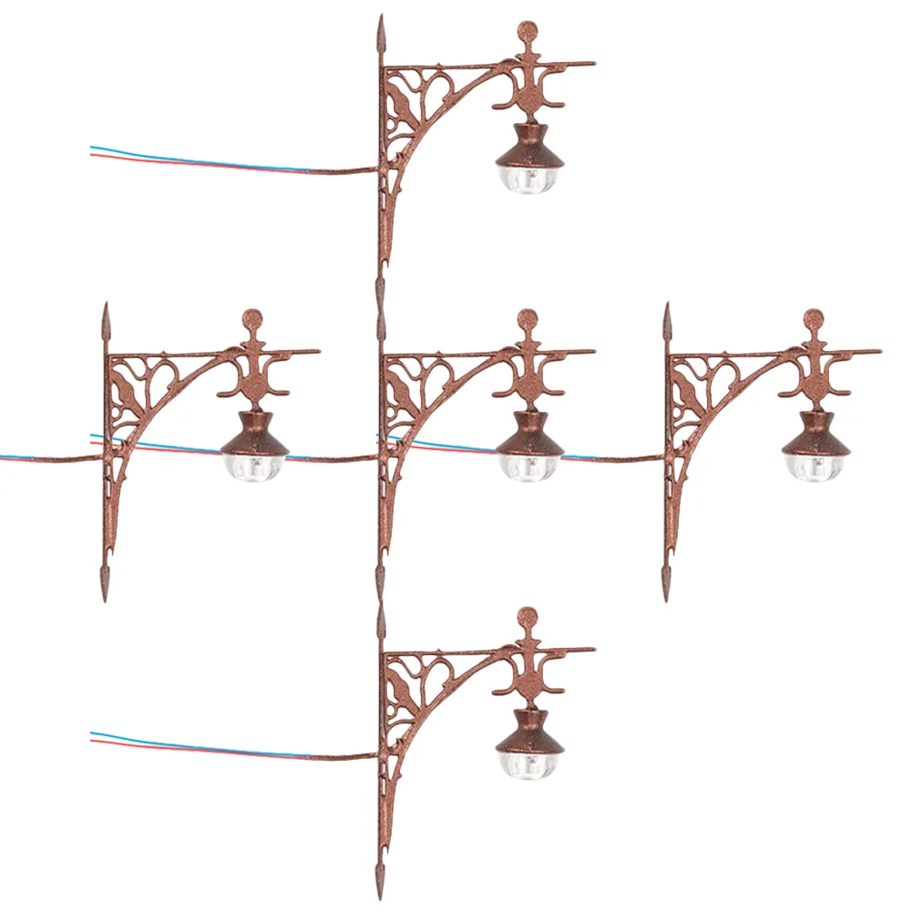 

5 Pcs Wall Lamp Model Lights Simulation Mini Decor Sand Table Materials Ornament House
