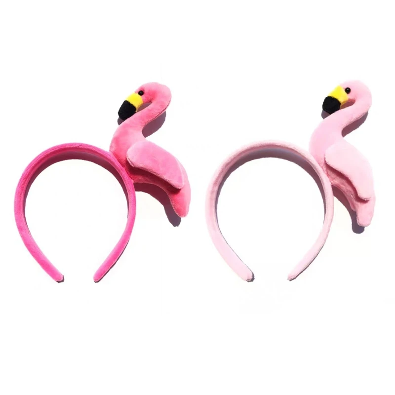 

Handmade Velvet Hair Hoop Flamingo Headband Hair Accessories for Street