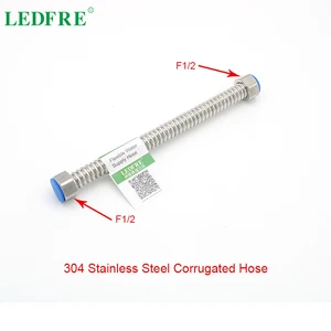 LEDFRE 304 гибкая подводка воды 12 Нержавеющаясталь металлические гофрированные соединитель кронштейн нагревателя фиксации ванная сантехника шланг 12  34  1 LF16001