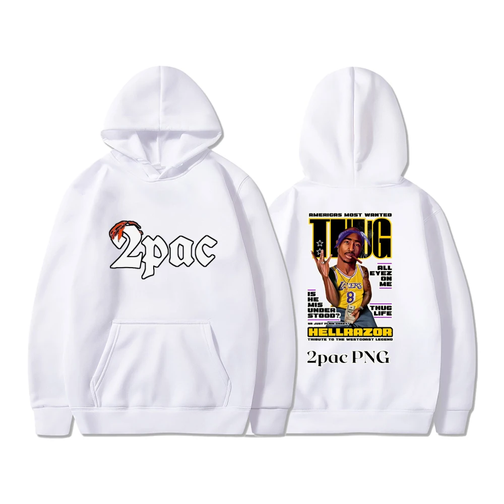 

Толстовка Rapper Tupac с принтом в стиле хип-хоп для мужчин и женщин, уличная одежда, винтажный свитшот, модные худи, повседневные Худи оверсайз