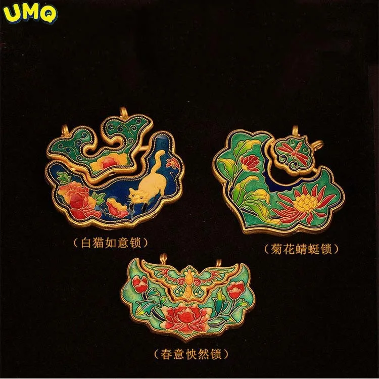 

Синий кулон Руи ручной работы с подвеской Лотос хризантемой летучая мышь безопасный мужской и женский свитер ювелирные изделия цвета 18-кар...