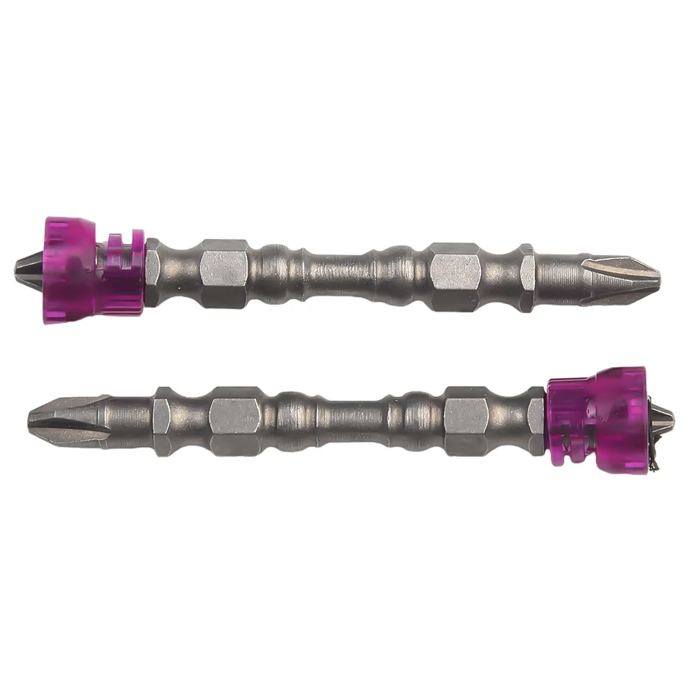 

5 Pack of PH2 Cross Screwdriver Bits with Magnetic Rings for Household Appliances and Precision Instrumentation Industry