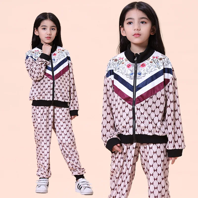 Спортивный костюм ZOETOP для девочек-подростков куртка на молнии с контрастным
