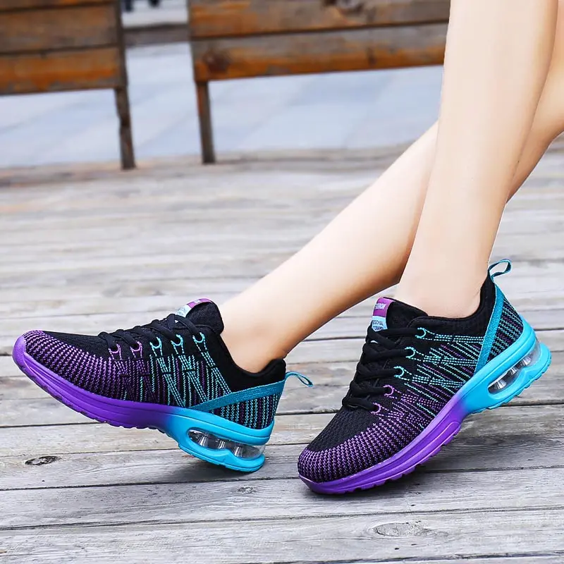 

Летние женские кроссовки импортная толстая подошва женская спортивная летняя модель 2022 Удобная воздушная подушка Вулканизированная подош...